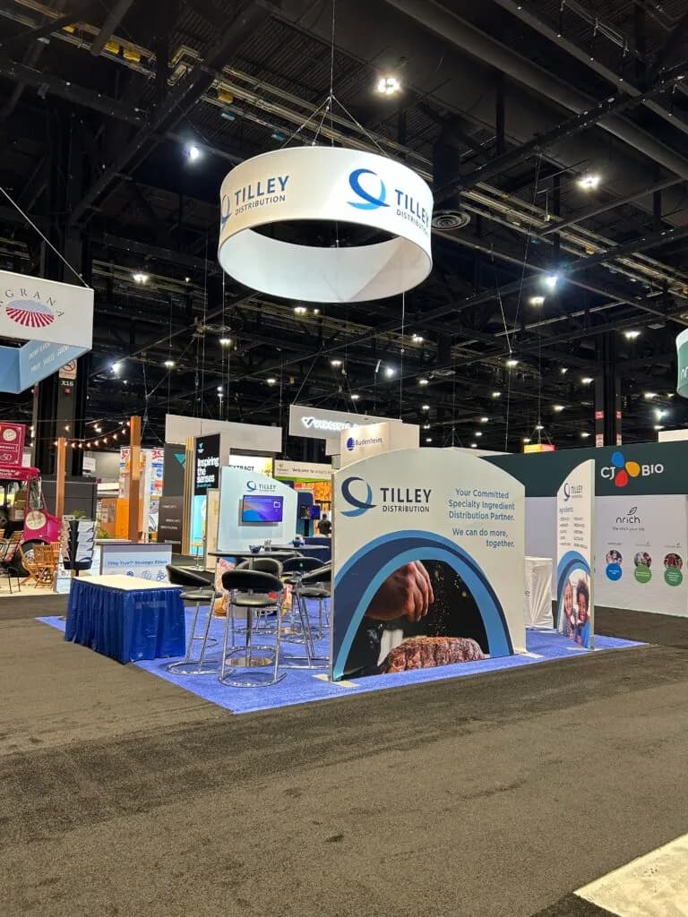 Tilley Distribution and Prozyn display at IFT First 2024 in Chicago, Illinois.