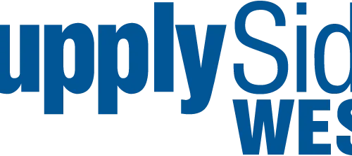 Supply Side West logo with blue font on a white background.